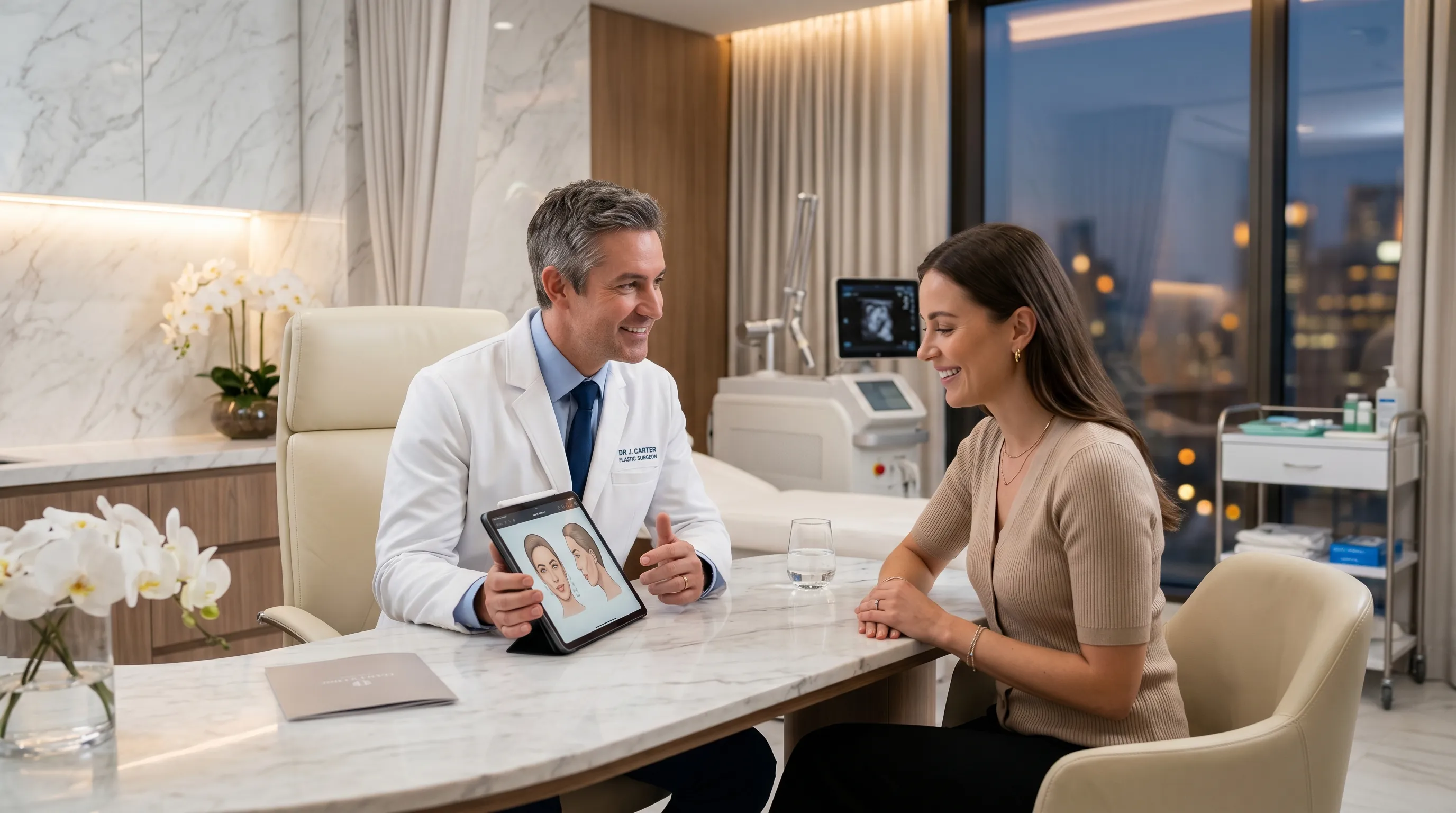 Dr. Preston Wolin conducting clinical examination